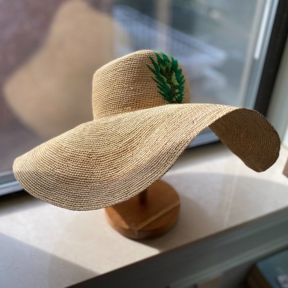 Luxe Ultra-wide Pineapple Straw Hat main image 4